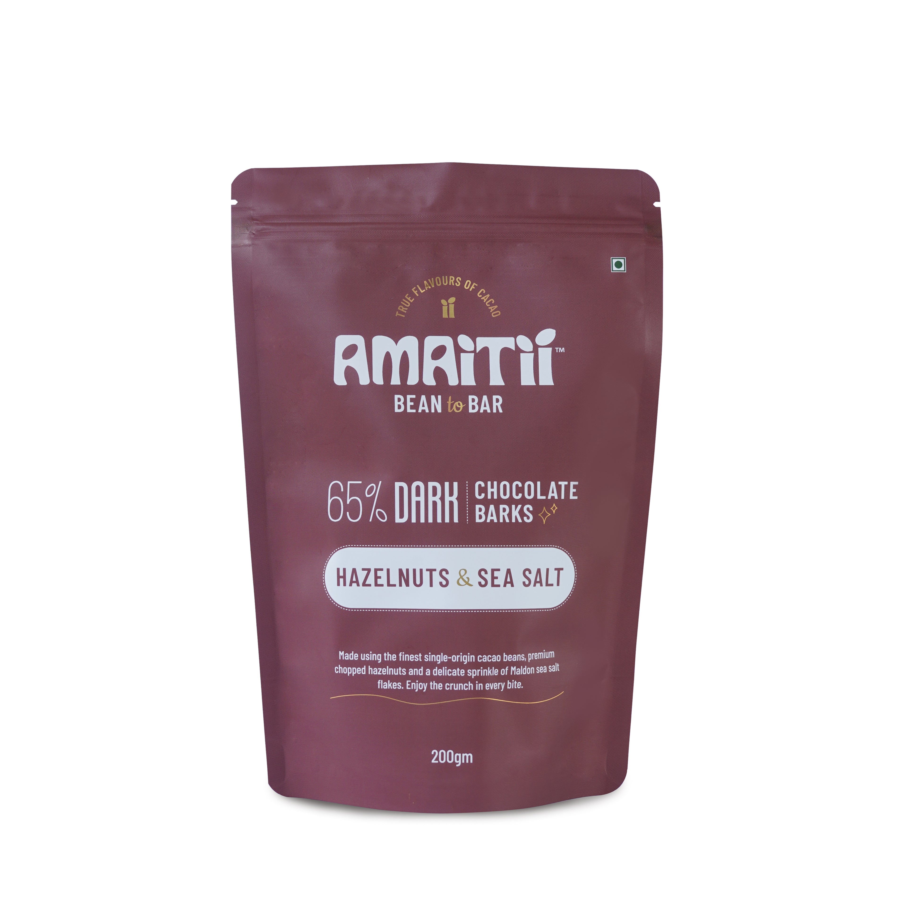 Hazelnut & Sea Salt 65% Dark Chocolate Barks