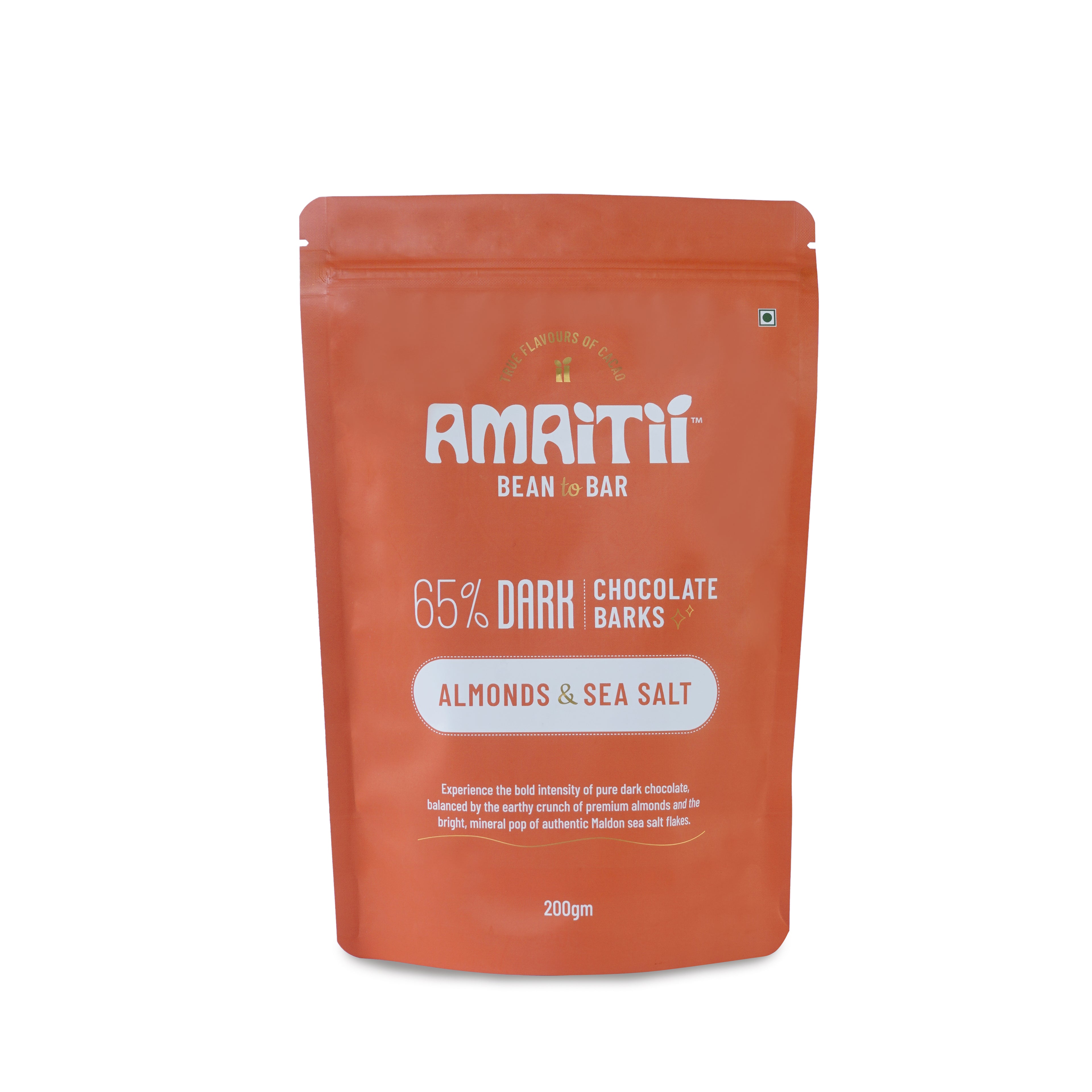 Almond & Sea Salt 65% Dark Chocolate Barks