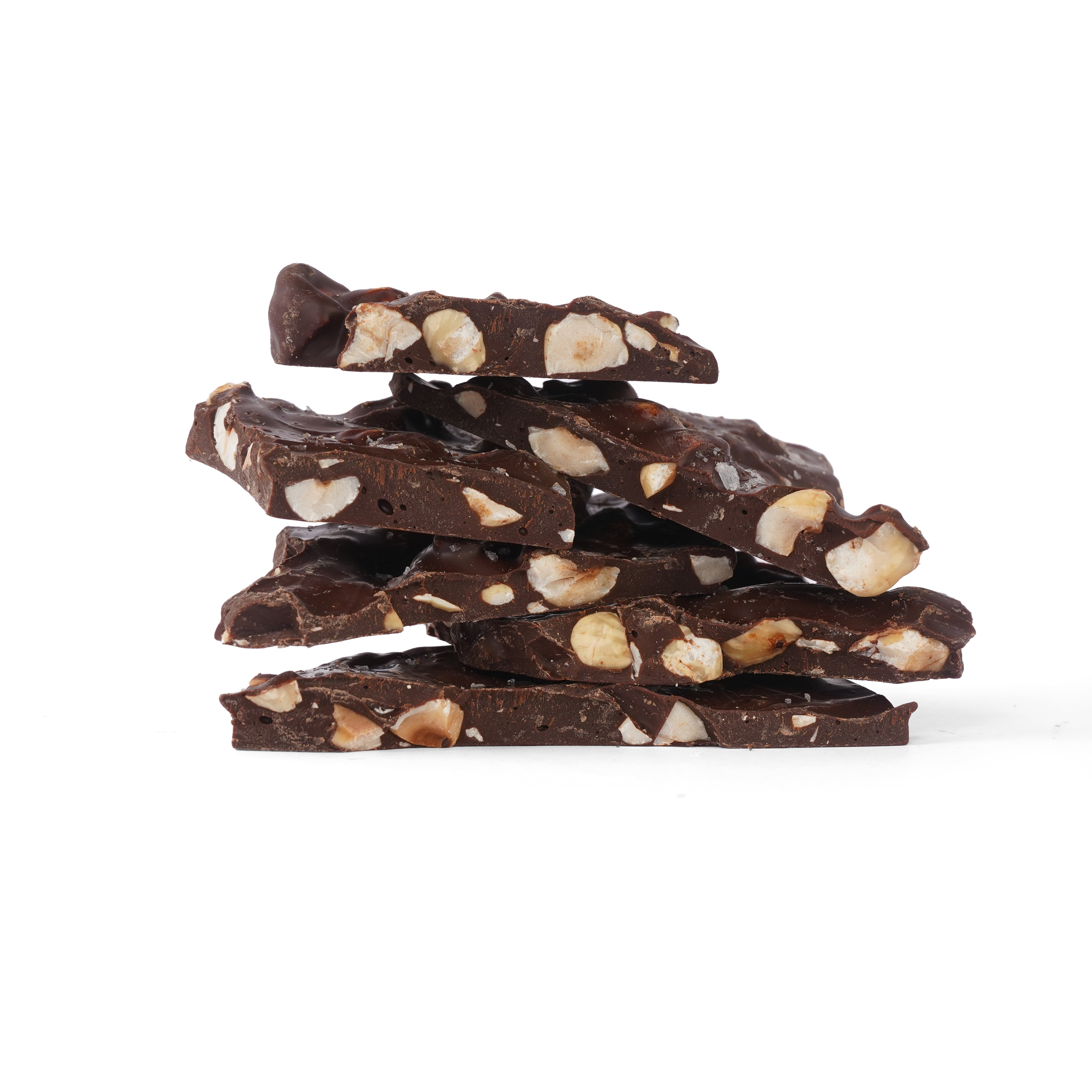 Hazelnut & Sea Salt 65% Dark Chocolate Barks