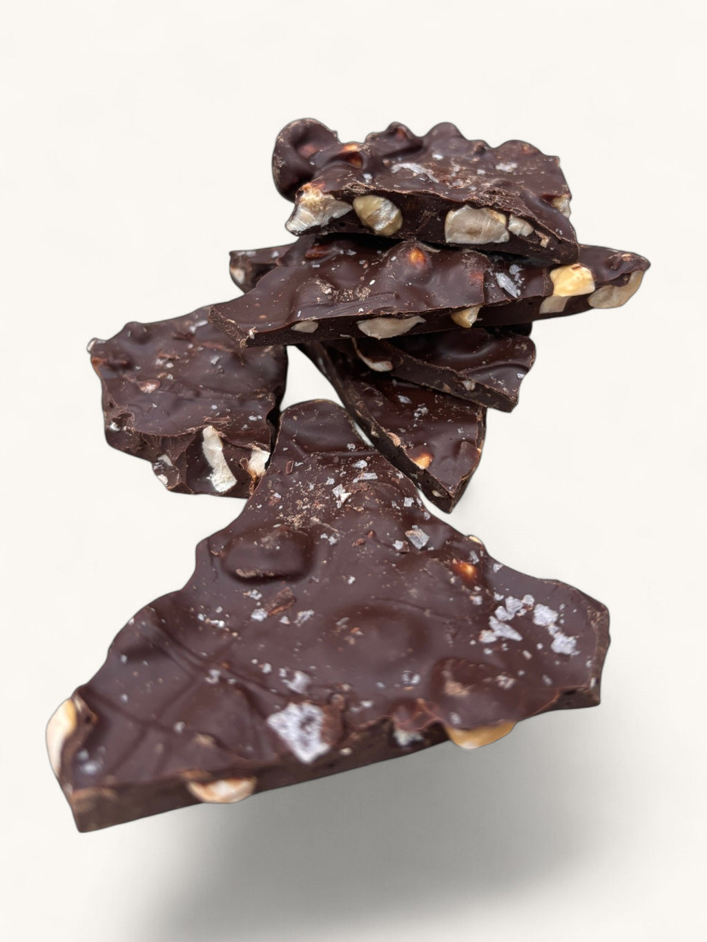 Hazelnut & Sea Salt 65% Dark Chocolate Barks
